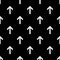 Seamless forward arrow pattern on black