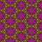 Seamless fractal pattern with pink flowers and gold entwined circles