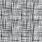 Seamless Freehand Line Overlapping Checks Pattern In Monochrome Color