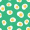 Seamless Fried eggs pattern background