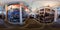 Seamless full spherical 360 degree panorama of indoor photo exhibition named 20 years without USSR