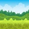 Seamless game background. Forest landscape for game design.