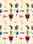 Seamless gardening pattern