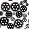 Seamless gear and cogwheel background