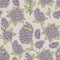 Seamless gentle pattern with lilac branches