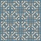 Seamless geometric Chinese pattern with interlaced blue lines. Graphic textile texture. Vector illustration.