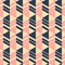 Seamless geometric fashion print of wide vertical patterned stripes