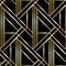 Seamless geometric golden Art Deco pattern. Vector fashion backdrop in vintage style.