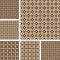 Seamless geometric latticed patterns set.