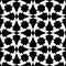 Seamless geometric ornament based on traditional islamic art.Black figures on white background
