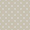 Seamless geometric pattern in cute white polka dots on burlap fond. Print for textile, fabric manufacturing, wallpaper, covers,