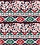 Seamless geometric pattern. Ethnic aztec tropical tribal floral flowers background