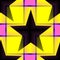 Seamless geometric pattern with a five-pointed stars in a yellow translucent colors