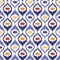 Seamless geometric pattern, ikat fabric style.