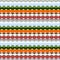 Seamless geometric pattern, multicolor horizontal borders of rhombuses, zigzags and other broken lines with sharp corners