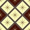 Seamless geometric pattern, yellow with a brown diamond with a star