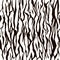 Seamless geometric tiger wool pattern. Tiger texture. Tiger stripes. Striped black and white background