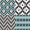 Seamless geometric tribal Aztec textile pattern for home interior design