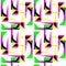 Seamless geometry abstract pattern with curved triangle elements