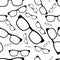 Seamless glasses pattern, eyeglasses