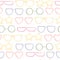 Seamless glasses pattern in modern style.