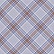 Seamless glen check pattern in blue, orange, white. Tweed tartan plaid dog tooth graphic vector pattern for jacket, coat, skirt.