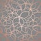 Seamless gold floral lines pattern on grey background