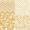 Seamless gold geometric tiles pattern