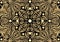 Seamless gold mandala pattern on the black background