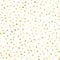 Seamless gold star confetti rain festive pattern effect. Golden volume stars falling down isolated on white background