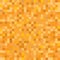 Seamless gold yellow orange pixel mosaic pattern. Pixelated gold metal abstract texture mapping background for various digital app