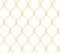 Seamless golden chain link fence pattern. Realistic wire fence vector texture.