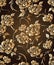 Seamless golden designer floral wallpaper