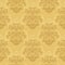 Seamless golden floral wallpaper