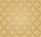 Seamless golden floral wallpaper pattern