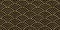 Seamless golden Japanese seigaiha wave pattern