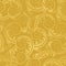 Seamless golden swirls and leaves wallpaper