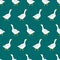 Seamless goose pattern. Cute geese simple print.