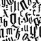 Seamless Gothic Style Pattern, Calligraphy and Lettering Design Ready for Textile.