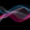 Seamless graphic elements of long multicolored waves