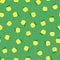 Seamless green background with yellow apples. Autumnal seasonal background, school. pattern for design