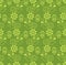 Seamless green damask pattern