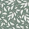 Seamless green leaf pattern.