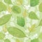 Seamless green leaves background