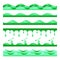 Seamless green poisoned water waves and drops vector tiles set