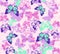 Seamless grey melange imitation butterfly spring summer collection pattern