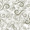 Seamless grunge abstract twirled floral pattern