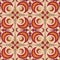 Seamless grunge ornamental pattern on beige background