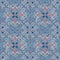 Seamless grunge ornamental pattern on blue background