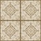 Seamless grunge ornamental pattern on light beige background